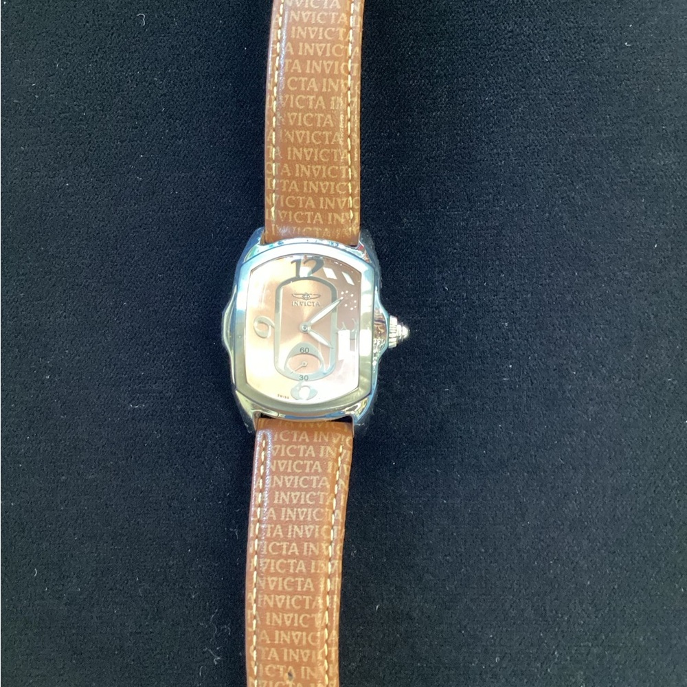 Invicta Silver Case Watch with Brown Strap
